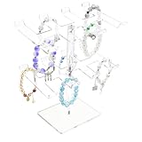 Bigfety Acrylic Bracelet Holder Stand 2 Tier, Holds Lots of Bracelets, Easy to Access, Great Gift for Women