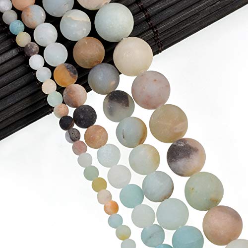 Natural Matte Gemstone Round Spacer Beads (8Mm, Colorful Amazonite) #TOP1