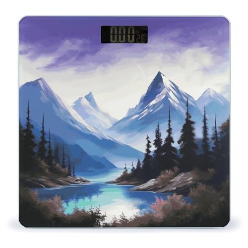 Báscula Digital de Baño Mountains Painting con Plataforma Ancha miniatura 1