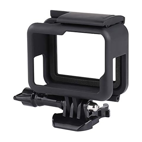 QIMEI-SHOP Gehäuse Rahmen Kompatibel mit GoPro Hero 7/6/5/(2018) Black Actionkameras Zubehör Schutzgehäuse Case mit Sockel und Schraube Schwarz Cover