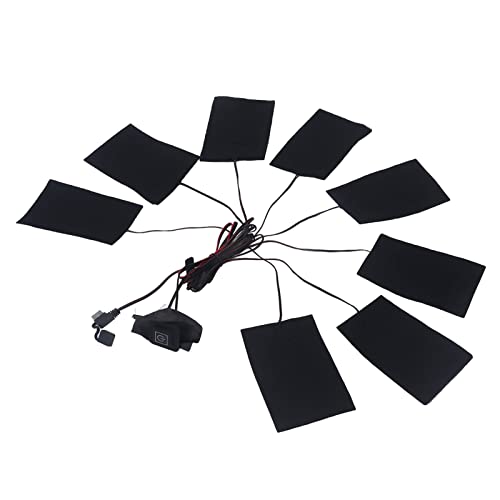 Coussinets chauffants USB, feuille chauffante électrique pliable résistante anti-oxydation étanche 5 V 2 A pour chauffants Cover