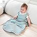 diawoo ThermaBloom Baby Sleep Sack (0.5–2.5 Tog)–Bamboo & Organic Cotton–Adjustable Sack (2–36M) with Two-Way Zipper& Belt Slot