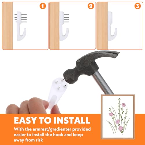 Image of ElevateTech 50 Pcs Non-Mark No Damage Wall Hangers Picture Hangings Kit Hook Concrete Non-Trace Hanging Kit Invisible Nail Wall Hangers for Hanging Picture Tapestry Clocks and More Heavy Duty
