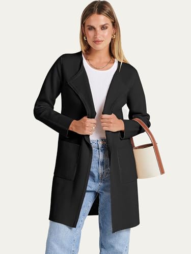 Image of ANRABESS Womens Cardigan Sweater Open Front Knit Long Coatigan Dressy Casual Jacket Coat 2026 Fall Outfits Classy Clothes