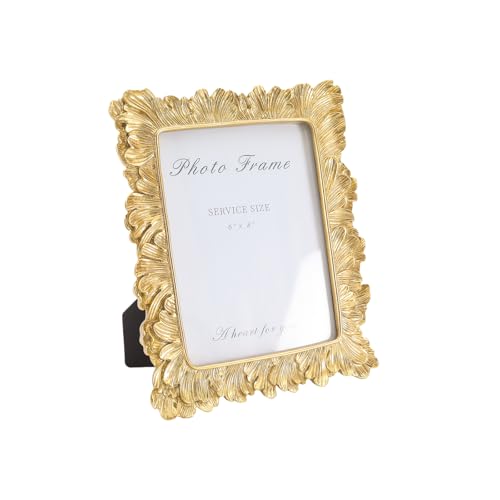 Image of 6x8 Vintage Picture Frames, Picture Frame for Table Top Display and Wall Hanging Home Decor (Gold, 6x8 Inch)