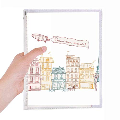 Carnet à dessin en spirale rechargeable Paris Airship France Mark Line pour croquis de voyage