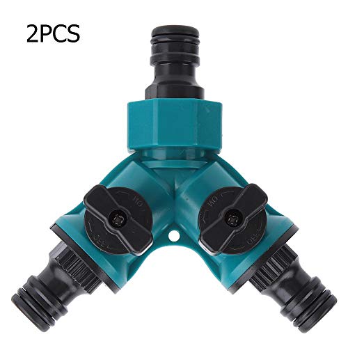 Qiterr 3-way Connector, Three-way Adapter Y-type Connector Water Pipe Joint with Switch