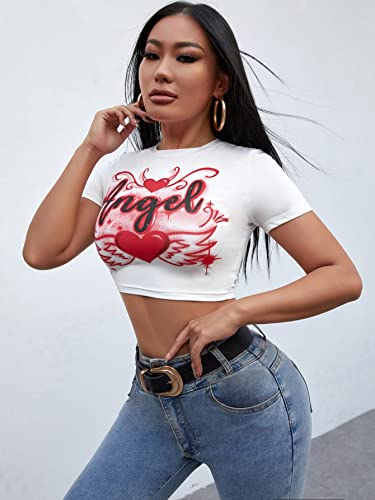 SOLY HUX Women's Graphic Tees Y2k Crop Top Short Sleeve T Shirt Tee Summer Tops4