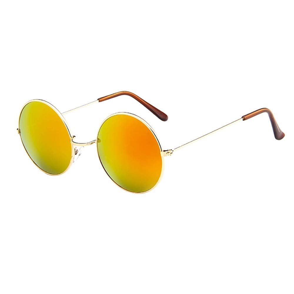 Generic Women Men Vintage Retro Glasses Unisex Driving Round Frame Sunglasses Eyewear Retro round with en Dog B