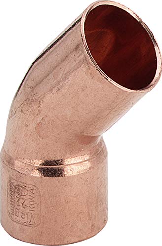 Viega 100292 Bogen 45 Grad Modell 95040 I/A, Kupfer, 15 mm - 10 Stück