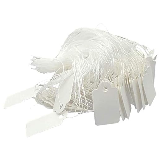 POFET 500 st storpack tomma vita papper snöre etikett smycken prissättning etiketter display