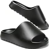 Genevese Cloud Slides for Women, Platform Slides Slippers Men, EVA Non-Slip Quick Drying Soft Lightweight Sandals, Thick Sole Open Toe Slides, Shower Shoes for Indoor Outdoor