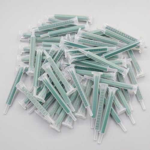 50pcs Epoxy Mixing Nozzles, Static Mixing Nozzle Heads, Glue Applicator, SuitableApplicator Static MixerResin Mixing Tip for AB Gun 50ml/1.7oz(1:1/1:2Ratio)