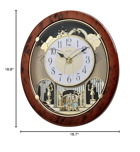 Rhythm Clocks "Woodgrain Stars" Magic Motion Clock