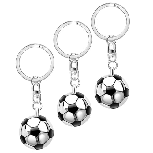 Porte-clés de football portable en métal silver avec dragonne clef multifonction - 2