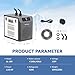 [New Upgrade] Poafamx 1/10 HP Aquarium Chiller 42Gal, Quiet Water Chiller with Titanium Evaporator Slanted Touch Screen, for Fresh/Saltwater Fish Tank, Axolotl, Coral Reef & Hydroponics System