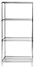 Quantum Storage Systems WR63-1836S Starter Kit for 63" High 4-Tier Wire Shelving Unit, Stainless Steel Finish, 800 lb. Per Shelf Capacity, 18" Width x 36" Length x 63" Height