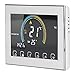 Pinsofy Inteligentny regulator temperatury, pamięć danych do gospodarstwa domowego z wyłączoną pamięcią danych, inteligentny termostat z kolorowym wyświetlaczem dotykowym do biura w domu (BHT-8000GC-biały)
