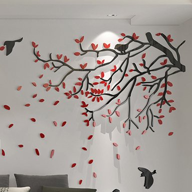 Albero di strada lampada cristallo solido muro