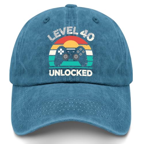 Level-40 Unlocked Hat for Womens stylish Washed Distressed Baseball Caps