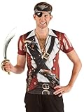 Faux Real Men's Swashbuckler Pirate Halloween T-Shirt, Multi, X-Large