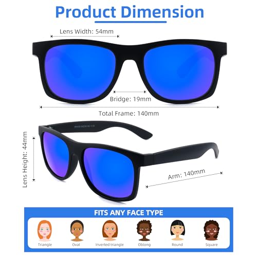 SOPHILY Full Reader Sunglasses Women Men, Womens Mens Reading Sun Glasses Mirroed Pink Blue Lenses Outdoor Not Bifocal Mirrored Blue, 1.5 by SOPHILY - Image 3