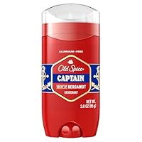 Old Spice Aluminum Free Deodorant for Men, 24/7 Odor Protection, 24/7 Freshness & Lasting Scent, Captain with Bergamot Scent, 3.0 oz
