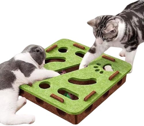 1 Pack Interactive Cat Puzzle Maze Toy – Felt Hide & Seek Self-Pl...