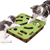ANIS · KEBBR 1 Pack Interactive Cat Puzzle Maze Toy – Felt Hide & Seek Self-Play Toy for Indoor Cats/Kittens, Encourages Natural Hunting Instincts, Fun Exercise to Cure Boredom & Mental Stimulation