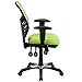 Flash Furniture Nicholas Mid-Back Swivel Office and Gaming Chair, Ergonomic Mesh Office Chair with Adjustable Lumbar Support and Height, Green