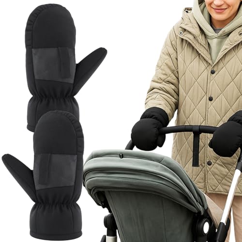 Genérico Guantes de Cochecito: Guantes Calientes a Prueba de Viento Impermeables aislados | Cubierta de Mango Gruesa y Resistente al fría para Hombres