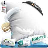 LEOSARA® 3-Kammer Daunenkissen 80x80 – Daunenkissen 80x80cm - Federkissen Kopfkissen Daunen 80x80 I Allergiker geeignet I Atmungsaktiv I Kopfkissen, 90% Daune, 10% Federn (1er Set)