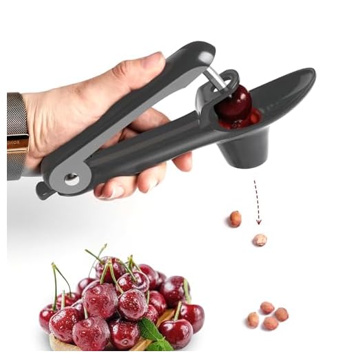 Cherry Pitter Tool, Cherry Pitter Remover Tool, cherry putter Seed Remover, Durable Cherry Stoner Fruit Pit Corer Deseeder Kitchen Tool, Press Type, More Labor Saving – Black