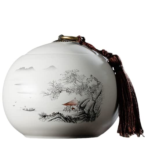 EFARMA Barattolo da tè in Ceramica, Barattolo di stoccaggio sigillato Barattolo di Chicchi di caffè Barattolo da tè in Ceramica da 13 cm Barattolo da tè Portatile sigillato da Viaggio Caramelle
