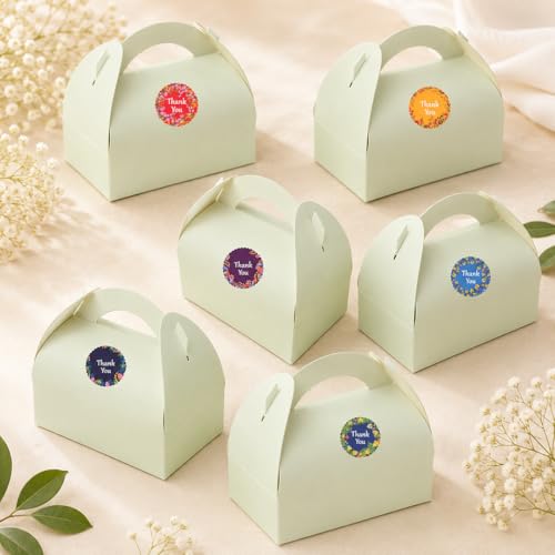 Image of CVANU 560-PCS Floral Thank You Sticker for Packaging and Gift, 8 Assorted Botanical Designs, Self-Adhesive Labels for Small Business Supplies, Envelopes, Party Favors & Handmade Products, 1.5 Inch
