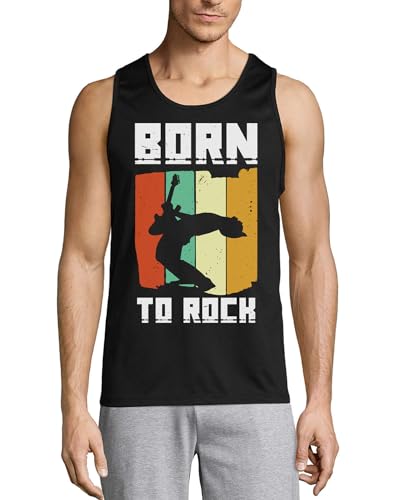 Débardeur Born to Rock guitare solo graphic noir haut sans manche homme