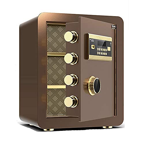 JQQJZLC Caja Fuerte de Seguridad, Caja Fuerte con Cerradura combinada, Caja Fuerte mecánica, Caja Fuerte antirrobo de Acero para el hogar de 45 cm/Oro/una Caja Fuerte