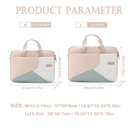 Maletín para laptop mujer 13-15.6 pulg impermeable miniatura 6