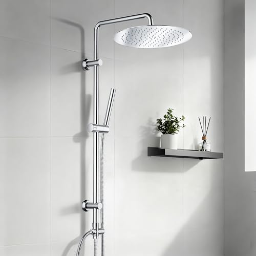 Görbach Colonne de Douche Hydromassage avec Haute Pression Système de Douche Pluie pour Salle de Bain Ensemble de Douche pour Baigoire avec Pommeau Douche...