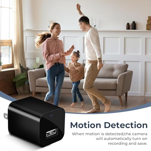 Image of BIGASUO Mini Hidden Camera 1080p Full HD Plug & Play Spy Cam Secret Camera for Home and Office Use Works While Charging Supports 256GB Security Surveillance (B88)