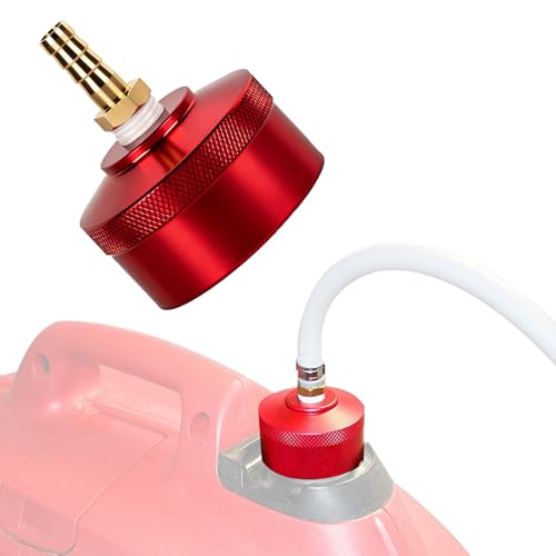Fuel Gas Cap for Honda EU2200i EU2000i EU1000i EU3000i Handi Champion 2000W Westinghouse 2200W WH2200iXLT Generators Upgraded Extended Run Red Aluminum Gas Cap with Brass Hose Fitting