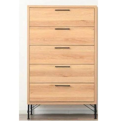 大川家具 チェスト タンス ハイタイプ 幅80cm 洋服 リビング 木目調