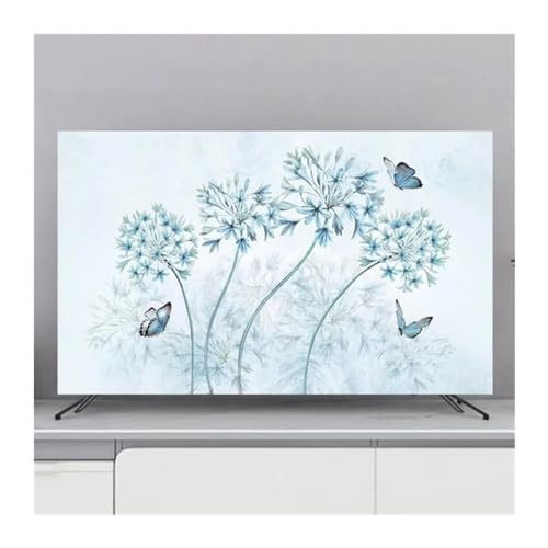 Housse de protection TV suspendue à motif floral pour sublimer votre salon