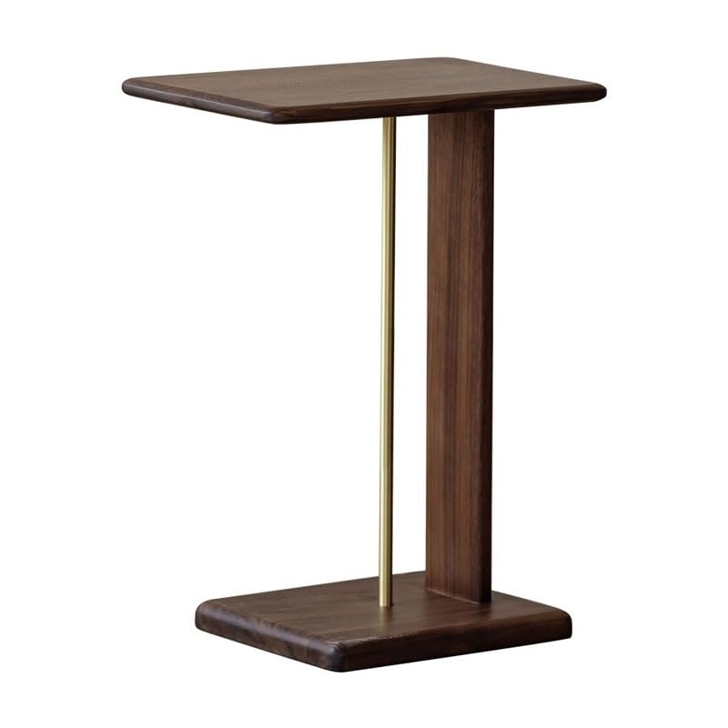 Mesa auxiliar para sofá móvil de madera estable con diseño compacto