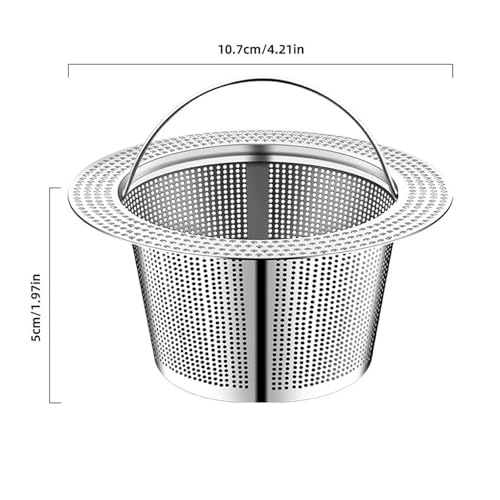 Filtro antiobstrucción de cocina para drenaje de fregadero en acero inoxidable 4
