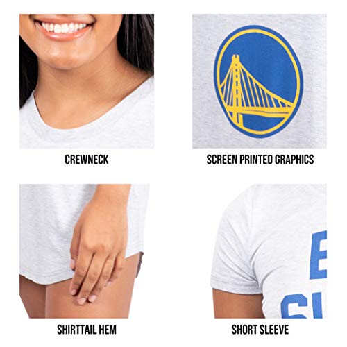 Ultra Game NBA Philadelphia 76ers Womens Super Soft Sleepwear Pajama Loungewear Tee Shirt Nightgown, Heather Gray, Medium