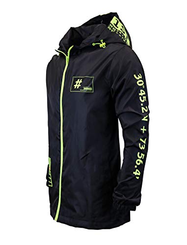 Image of Screenshotbrand Lightweight Hooded Water Resistant Windbreaker - Zip-up Fashion Map Print Rain Jacket