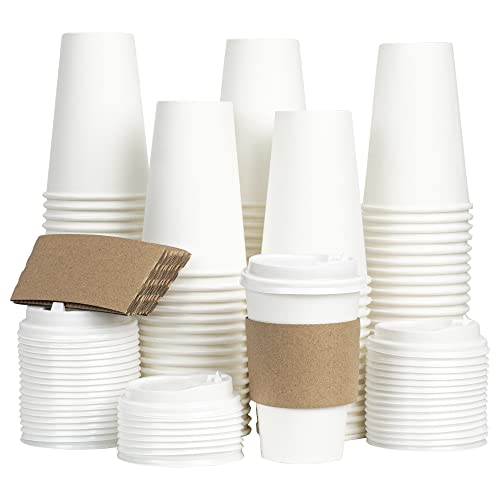Ibition 100 Pack 16Oz Disposable Coffee Cups With Lids,To Go Paper Coffee Cups For Hot & Cold Beverages,Paper Drinking Cups For Home-Use,Office,Restaurant And Events. #TOP29