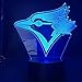 Produktbild 3D Nachtlicht Cartoon Animation Dreidimensionale Bunte Farbe Tischlampe Kinder Kleine Geschenke Geburtstagsgeschenk Weihnachtsgeschenk Wohnaccessoires@Mlb Toronto Blue Jays