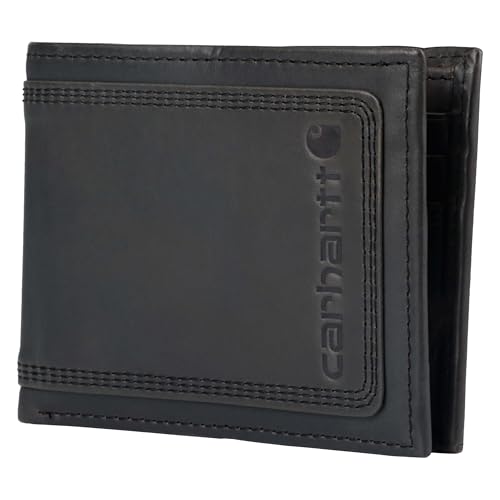 Carhartt Men's Rugged Leather Triple Stich Wallet, Available in Multiple Styles